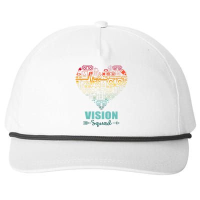 Vision Squad Heart Funny Optometry Team Snapback Five-Panel Rope Hat