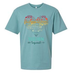 Vision Squad Heart Funny Optometry Team Sueded Cloud Jersey T-Shirt