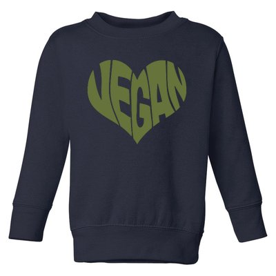 Vegan Saying Heart Shape Design Promote Plant Based Diet Toddler Sweatshirt