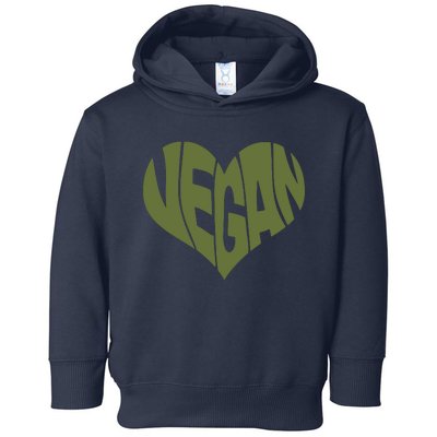 Vegan Saying Heart Shape Design Promote Plant Based Diet Toddler Hoodie