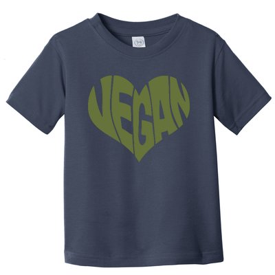 Vegan Saying Heart Shape Design Promote Plant Based Diet Toddler T-Shirt