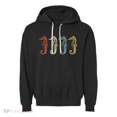 Vintage Sea Horse Animal Environmental Gifts Garment-Dyed Fleece Hoodie