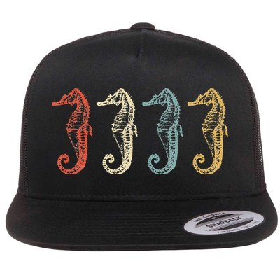 Vintage Sea Horse Animal Environmental Gifts Flatbill Hat