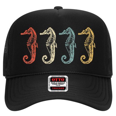Vintage Sea Horse Animal Environmental Gifts Trucker Hat