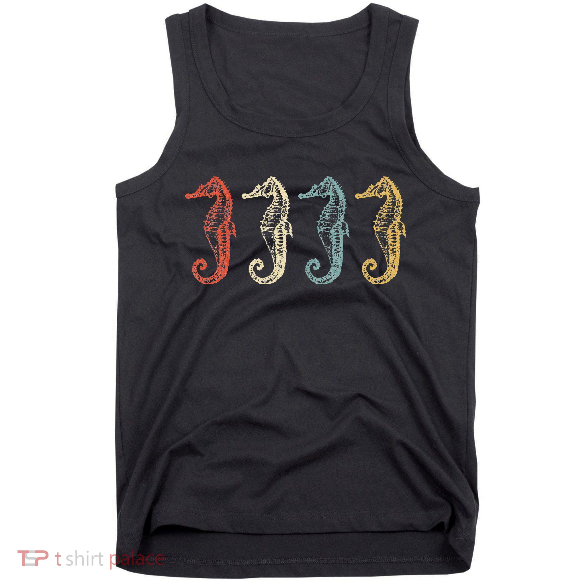 Vintage Sea Horse Animal Environmental Gifts Tank Top