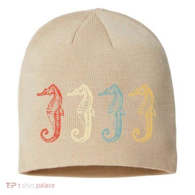 Vintage Sea Horse Animal Environmental Gifts Sustainable Beanie