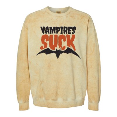 Vampire Suck Halloween Bat Colorblast Crewneck Sweatshirt