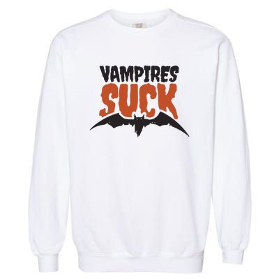 Vampire Suck Halloween Bat Garment-Dyed Sweatshirt