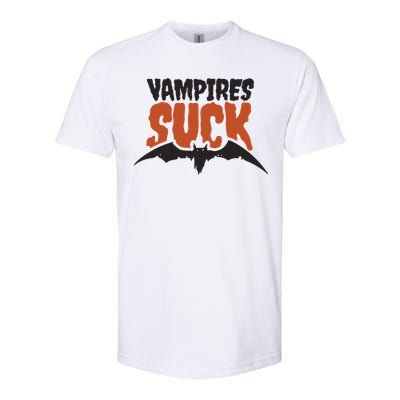 Vampire Suck Halloween Bat Softstyle® CVC T-Shirt