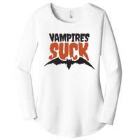 Vampire Suck Halloween Bat Women's Perfect Tri Tunic Long Sleeve Shirt