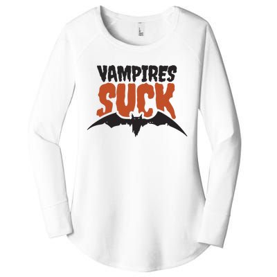 Vampire Suck Halloween Bat Women's Perfect Tri Tunic Long Sleeve Shirt