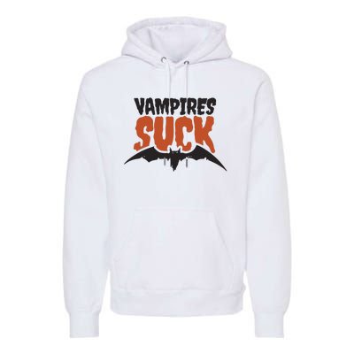 Vampire Suck Halloween Bat Premium Hoodie