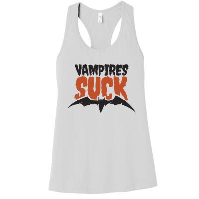 Vampire Suck Halloween Bat Women's Racerback Tank