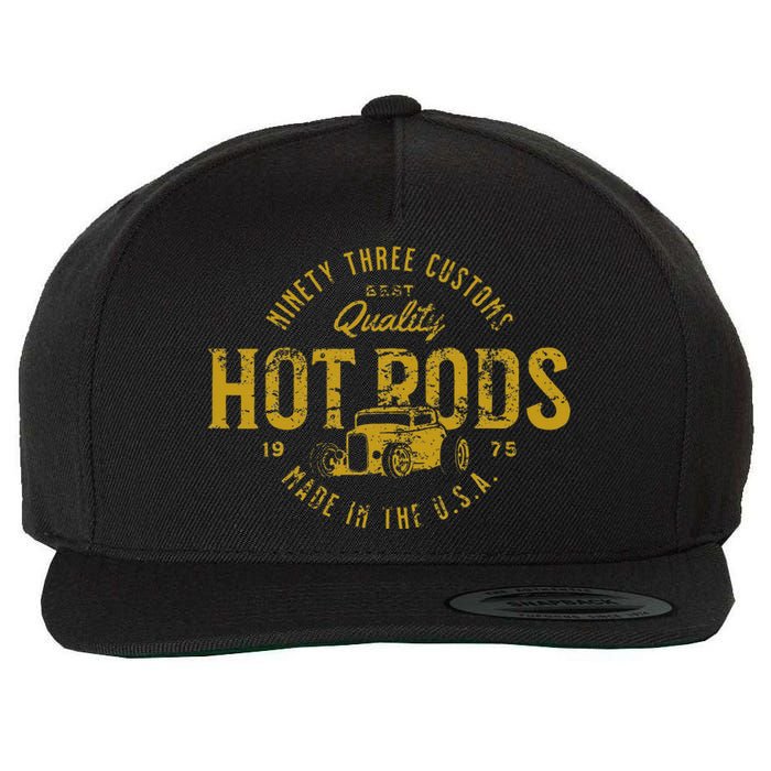 Vintage Style Hot Rod Design For The Automotive Enthusiast Wool Snapback Cap