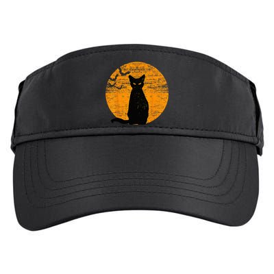 Vintage Scary Halloween Black Cat Costume Retro Moon Cat Mom Adult Drive Performance Visor