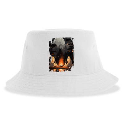 Vintage Spooky Horror Ghost Book Sustainable Bucket Hat