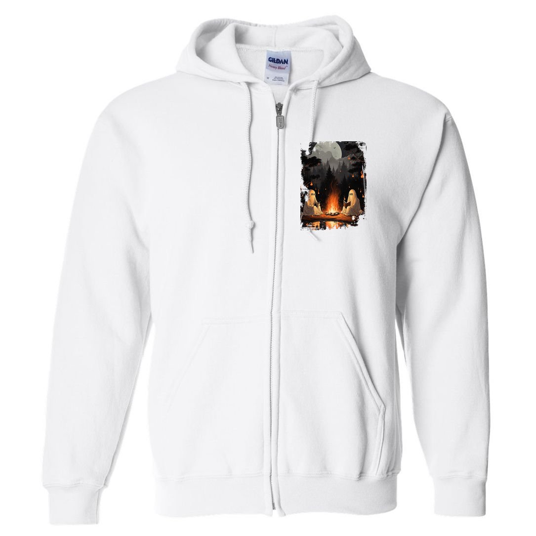Vintage Spooky Horror Ghost Book Full Zip Hoodie