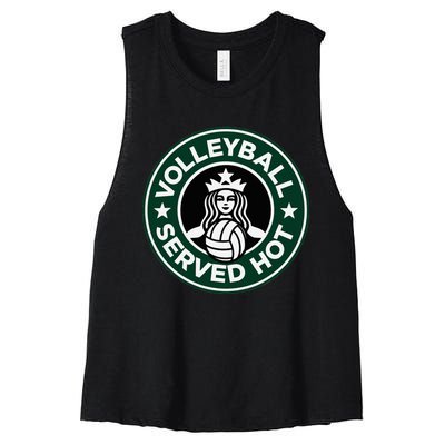 Volleyball Served Hot Great Volleyball Player Women's Racerback Cropped Tank