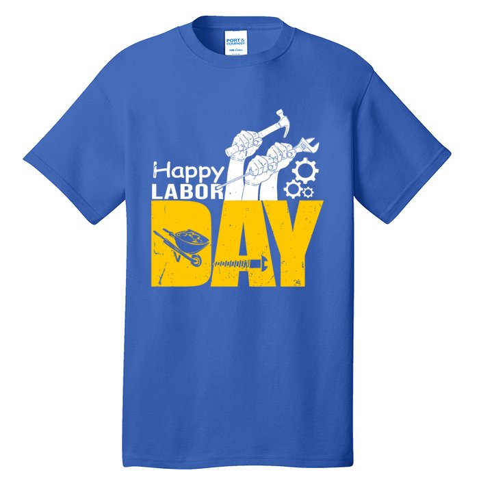 Vintage Style Happy Labor Day Gift Funny Gift Tall T-Shirt