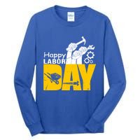 Vintage Style Happy Labor Day Gift Funny Gift Tall Long Sleeve T-Shirt