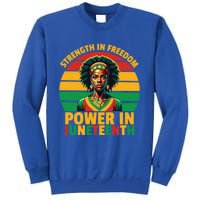 Vintage Strength In Freedom Power In Junenth Cute Gift Sweatshirt