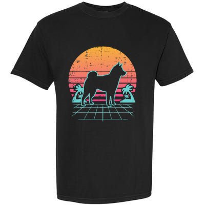 Vapowave Shiba Inu Retro Akita Japanese Dog Gift Garment-Dyed Heavyweight T-Shirt