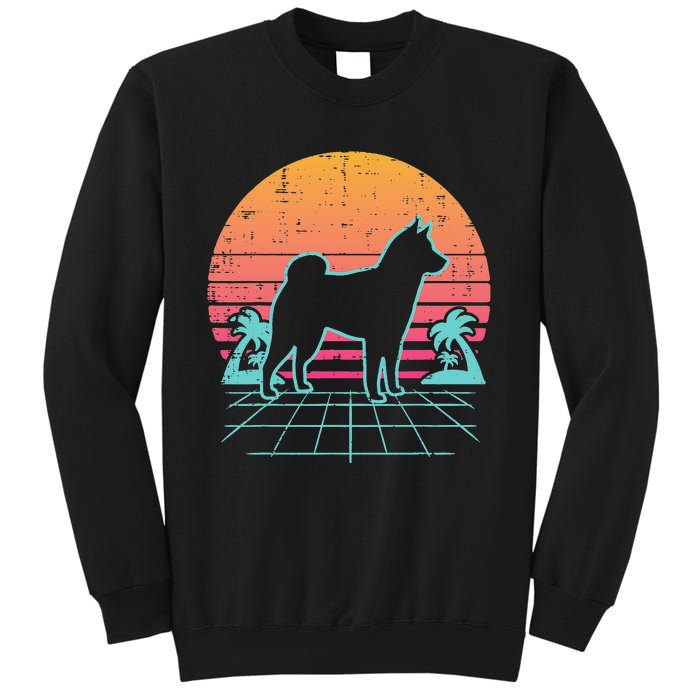 Vapowave Shiba Inu Retro Akita Japanese Dog Gift Sweatshirt