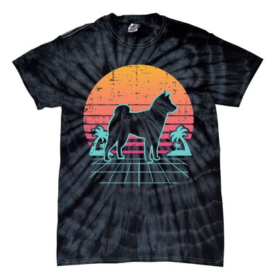 Vapowave Shiba Inu Retro Akita Japanese Dog Gift Tie-Dye T-Shirt