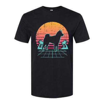 Vapowave Shiba Inu Retro Akita Japanese Dog Gift Softstyle® CVC T-Shirt