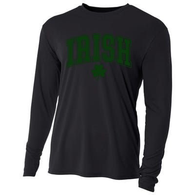 Varsity Style Irish Clover St Patricks Cooling Performance Long Sleeve Crew