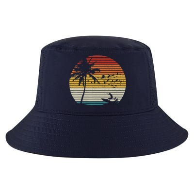 Vintage Surfer Island Sunset Retro Surfing Beach Surf Cool Comfort Performance Bucket Hat