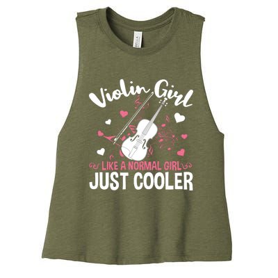 Violin String Instrument Player Violin Girl Women's Racerback Cropped Tank