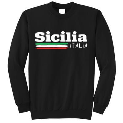 Vintage Sicilia Italia Sicily Italian Flag Italy Souvenir Sweatshirt