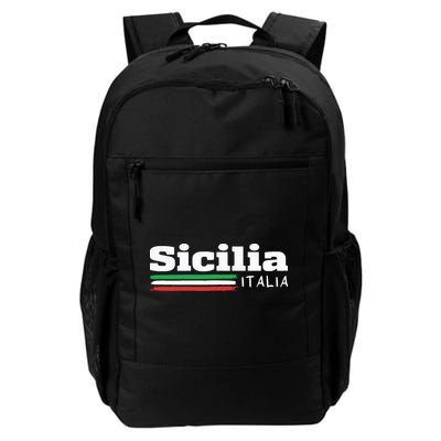 Vintage Sicilia Italia Sicily Italian Flag Italy Souvenir Backpack