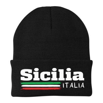 Vintage Sicilia Italia Sicily Italian Flag Italy Souvenir Beanie