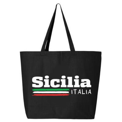 Vintage Sicilia Italia Sicily Italian Flag Italy Souvenir 25L Jumbo Tote