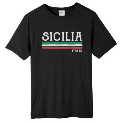 Vintage Sicilia Italy Italia Souvenir Italian Sicily Tall Fusion ChromaSoft Performance T-Shirt