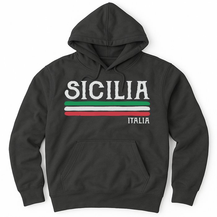 Vintage Sicilia Italy Italia Souvenir Italian Sicily Hoodie