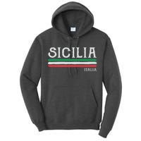 Vintage Sicilia Italy Italia Souvenir Italian Sicily Tall Hoodie