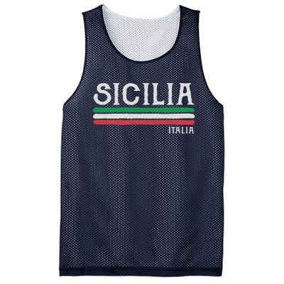 Vintage Sicilia Italy Italia Souvenir Italian Sicily Mesh Reversible Basketball Jersey Tank