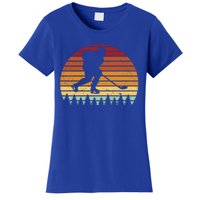 Vintage Sunset Ice Hockey Player Retro Winter Sports Lover Gift Women's T-Shirt