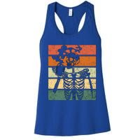 Vintage Skeleton Ing Coffee Halloween Gift Women's Racerback Tank