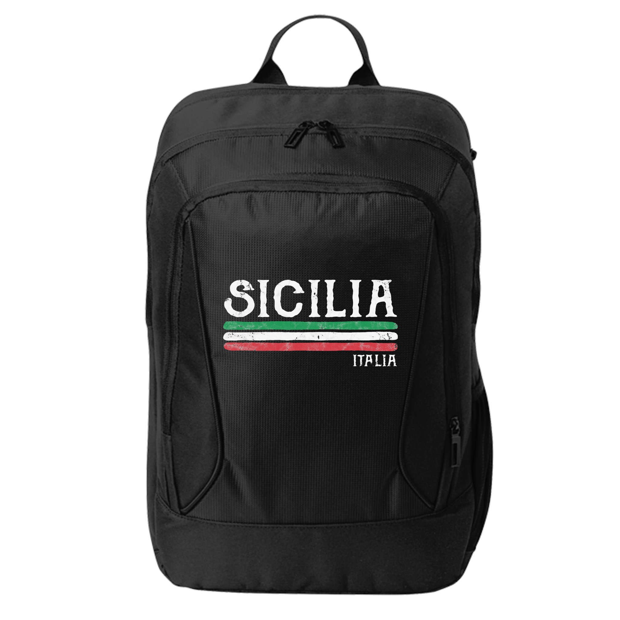 Vintage Sicilia Italy Italia Souvenir Italian Sicily City Backpack