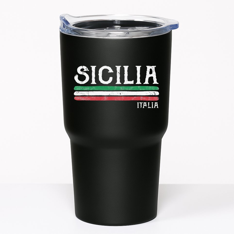 Vintage Sicilia Italy Italia Souvenir Italian Sicily Tumbler
