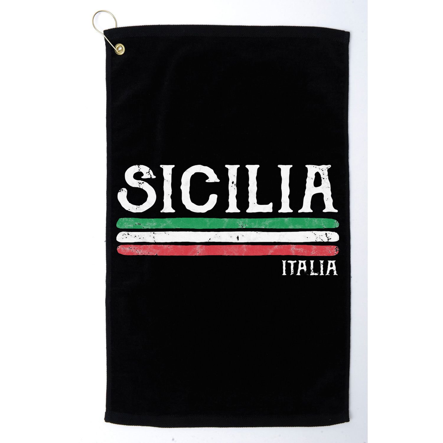 Vintage Sicilia Italy Italia Souvenir Italian Sicily Golf Towel