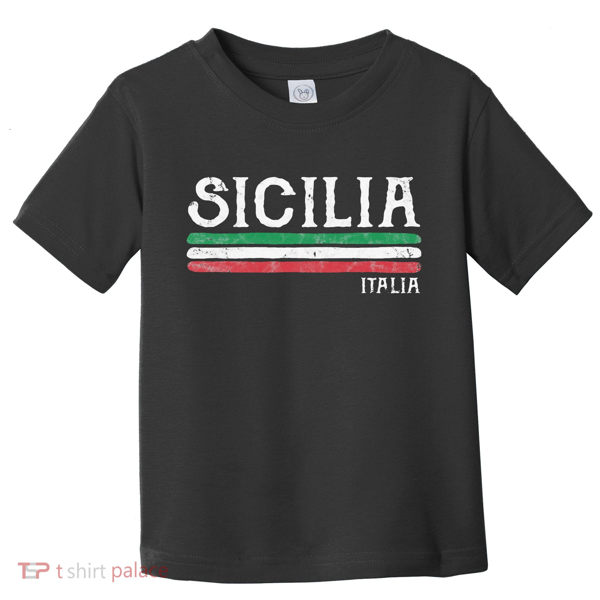 Vintage Sicilia Italy Italia Souvenir Italian Sicily Toddler T-Shirt