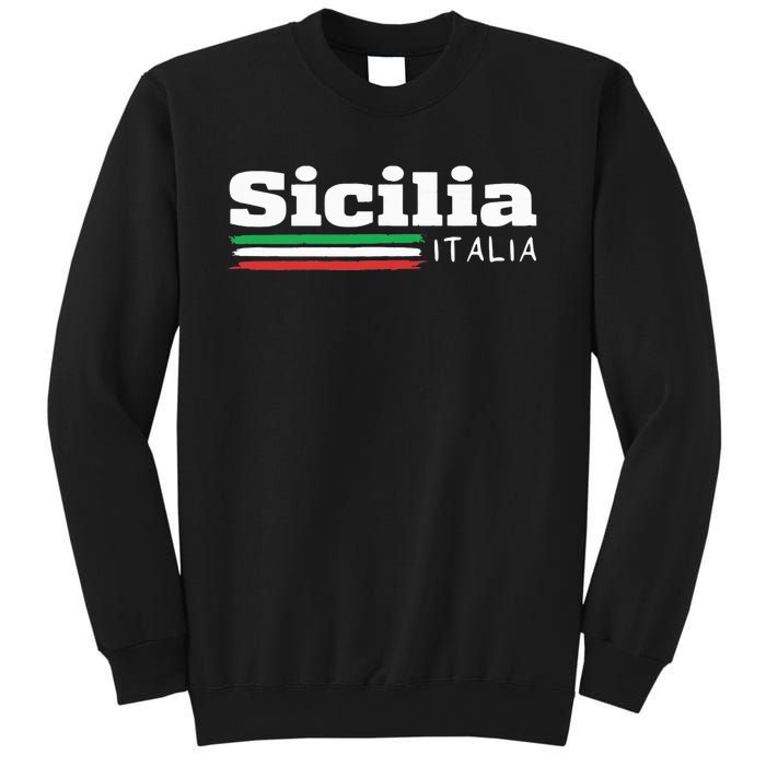 Vintage Sicilia Italia Sicily Italian Flag Italy Souvenir Sweatshirt