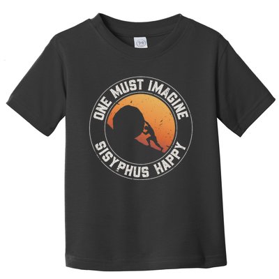 Vintage Sisyphus is Happy Quote The Myth of Sisyphus Toddler T-Shirt