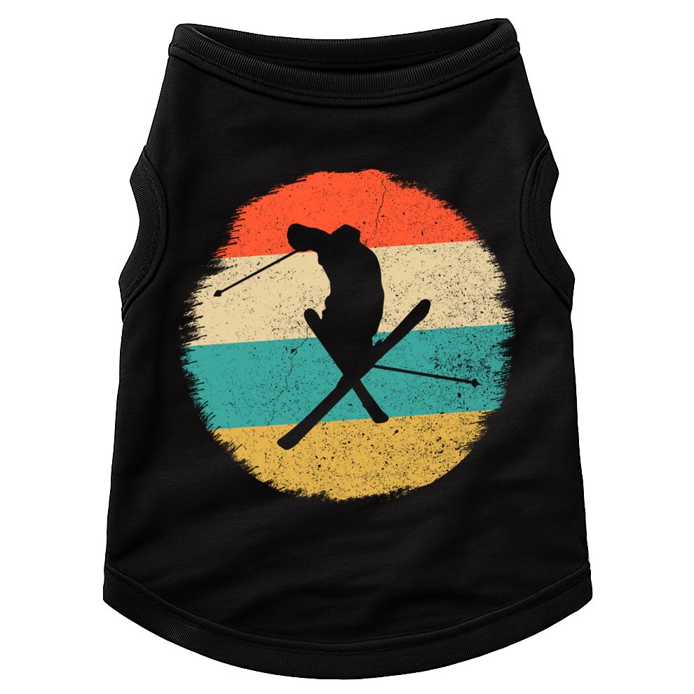 Vintage Ski Jump Skiing Gift Ski Lover Gift Doggie Tank