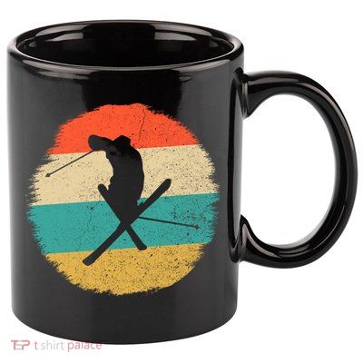 Vintage Ski Jump Skiing Gift Ski Lover Gift 11oz C Handle Ceramic Mug